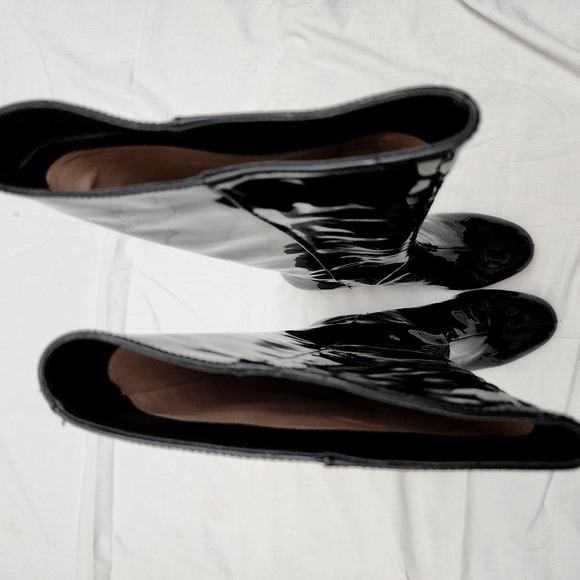 NEW J. Crew Italian Leather Knee High Black Patent Leather Knee High Boot - Picture 8 of 11